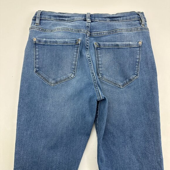 Kensie Ultimate High Rise Skinny Distressed Raw Hem Slit hem Women size 6 Jeans - Picture 5 of 6